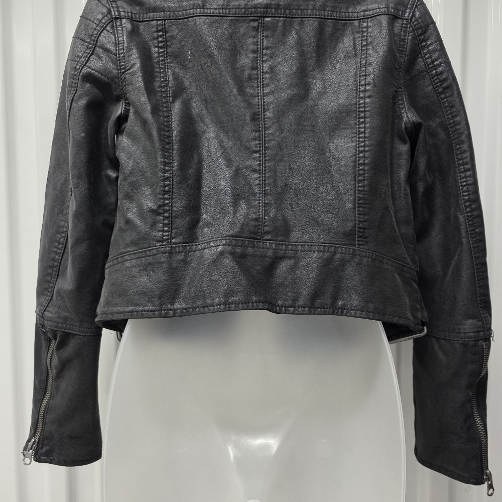 We The Free Charcoal Leather Jacket - Picture 5 of 7